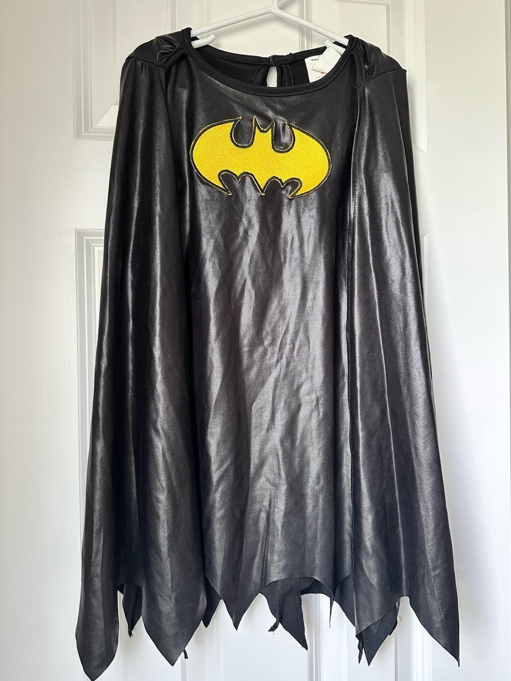 Bat Girl Tank Top Dress with Attached Cape Girls Halloween Costume Size Medium